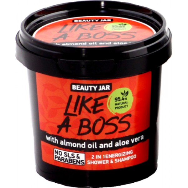 Beauty Jar LIKE A BOSS - 2 in 1 tonizuojantis dušo prausiklis-šampūnas 150 ml